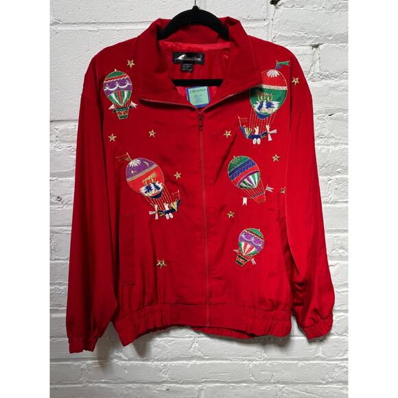 90s Ocean Accents Hot Air Balloon Jacket Size L - Picture 7 of 8